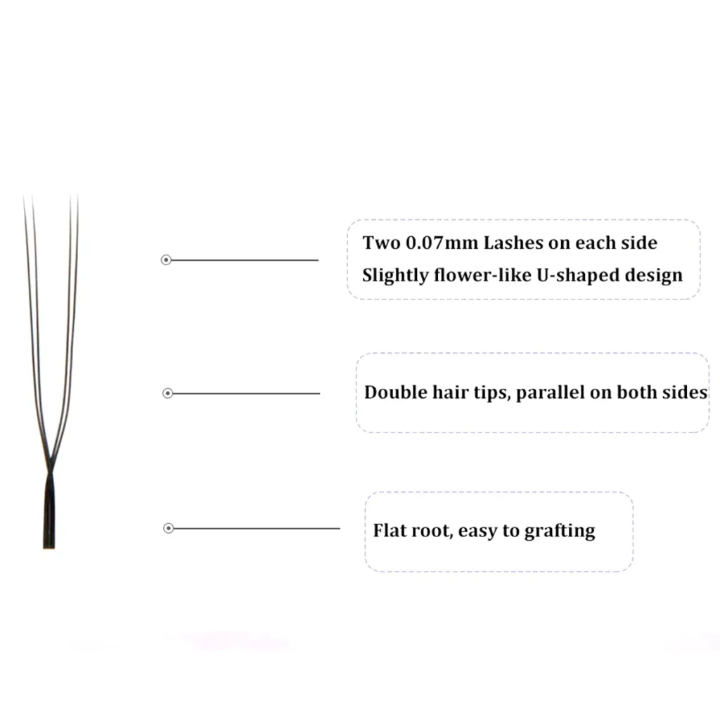 Lashvee’s U-Shape Eyelash Extension - Flat Root Design and Application Stability