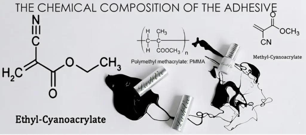 What are eyelash glue made of? The chemical compositions