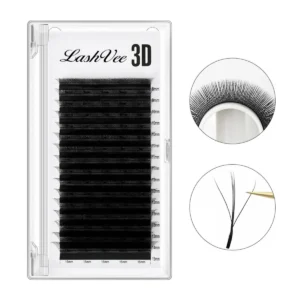 3D lashes, black eyelash extensions in multiple lengths, professional lash supplies - 4