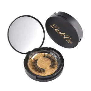 Lashvee Custom Eyelash Box wholesale with Acrylic hard plastic round shaped case packaging eyelash box