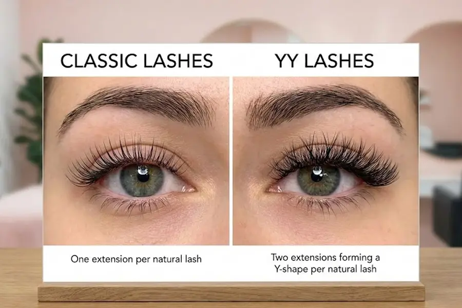 YY Lashes vs Classic Lashes comparison