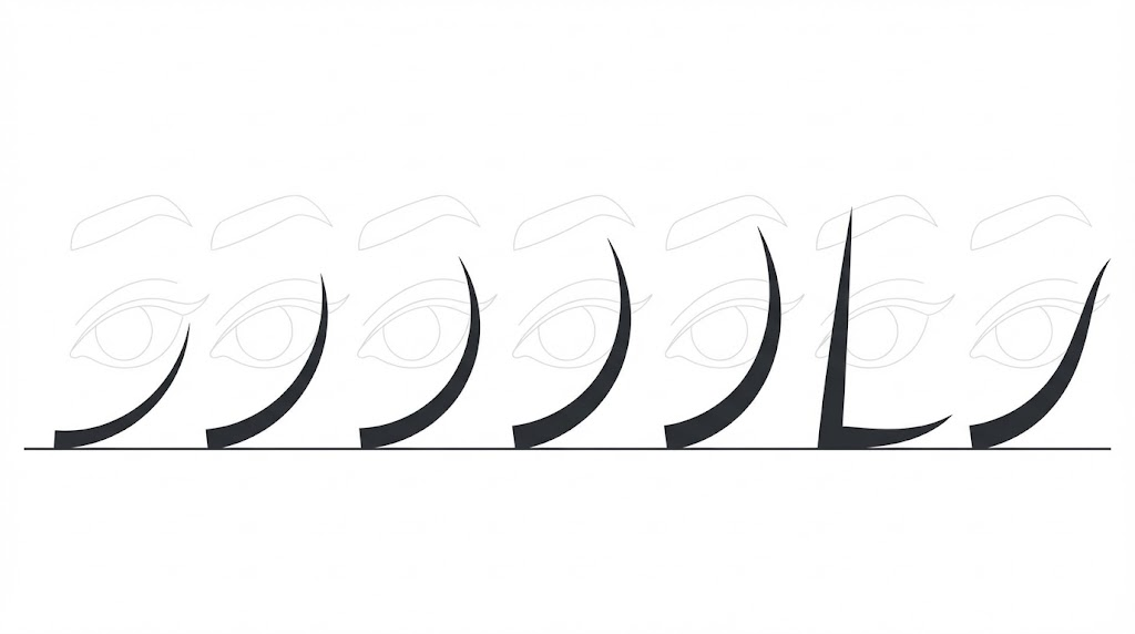 Side-by-side lash curl shape