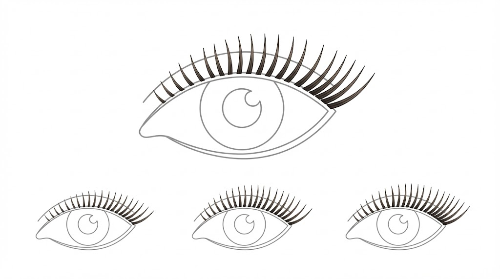 Visual guide showing short-to-long mapping progression across an eye