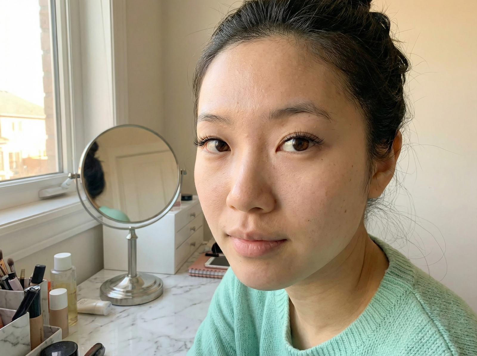 Macro shot showing fine texture of cashmere DIY lashes